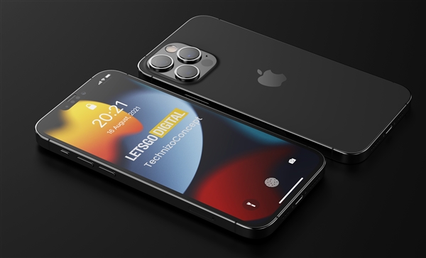 iPhone 13 Pro最新渲染图曝光：小刘海、新增日落金/玫瑰金配色