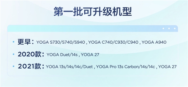 下周就能用上Win11！联想公布小新、YOGA笔记本系统升级计划