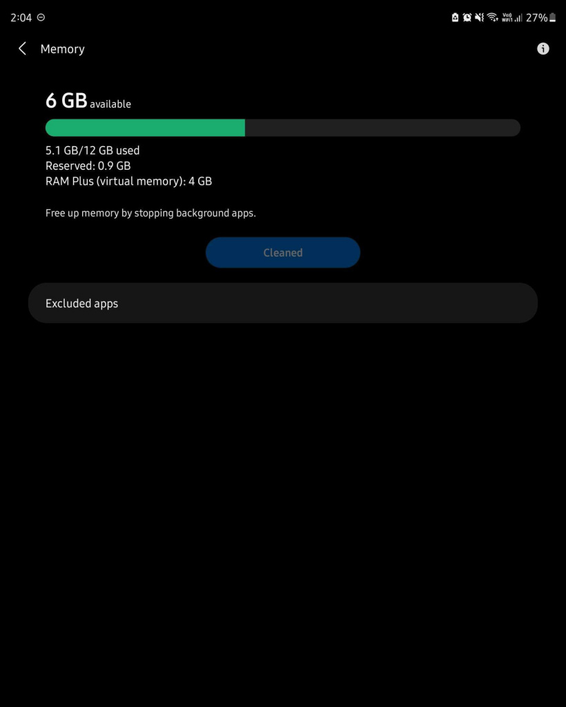 Galaxy Z Fold 3 上的 RAM Plus