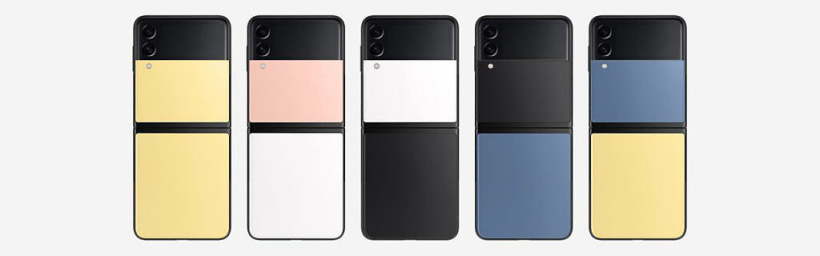 Samsung Galaxy Z Flip 3 Bespoke Edition colours side by side