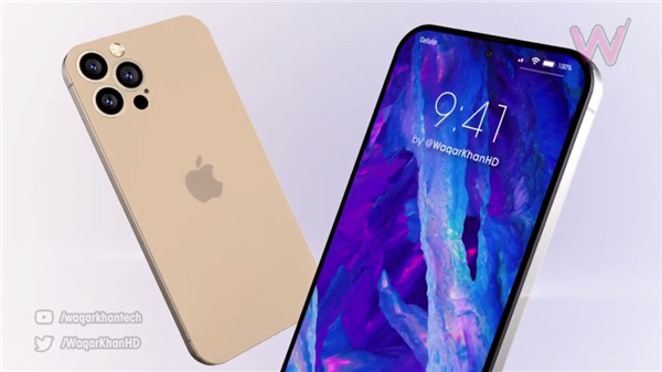 iPhone 14 Pro高清渲染图:感受下打孔屏