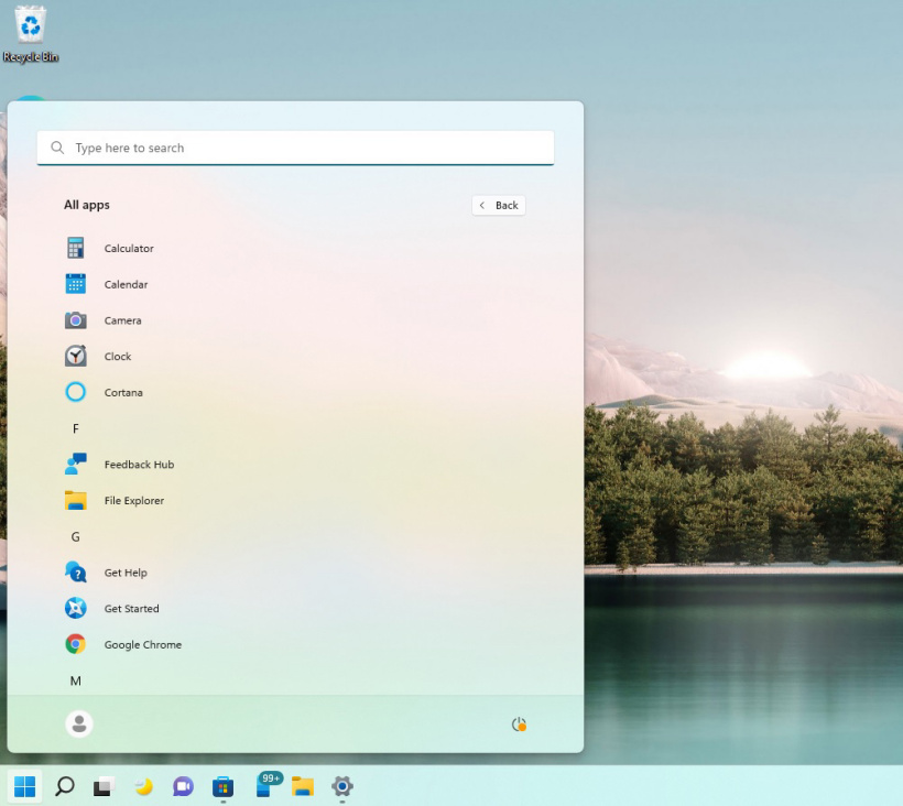 Start Menu hides