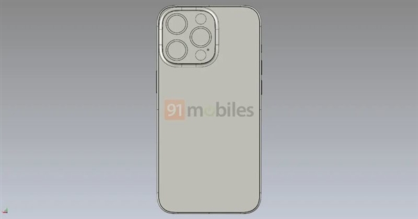 刘海屏拜拜!iPhone 14 Pro外观CAD渲染图曝光:感叹号挖孔、直角边框