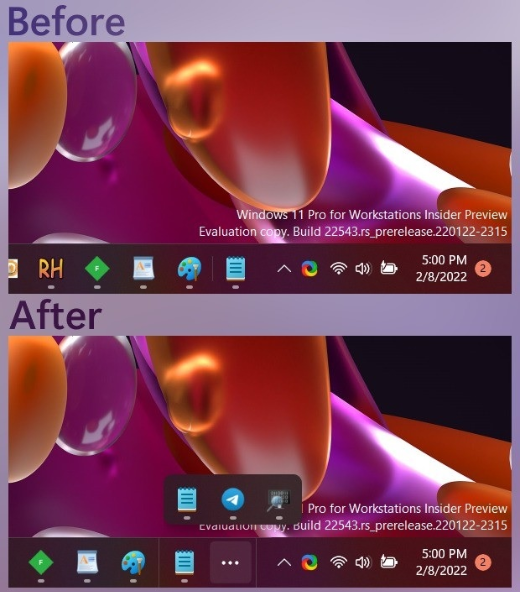 Win11预览版上线全新极简任务栏:经典拖放功能真没了